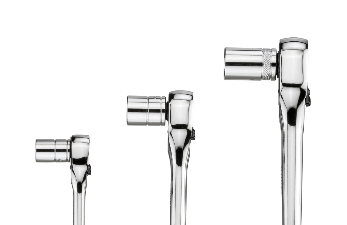 ARES 42000 - 3-Piece 90-Tooth Full Polish Ratchet Set