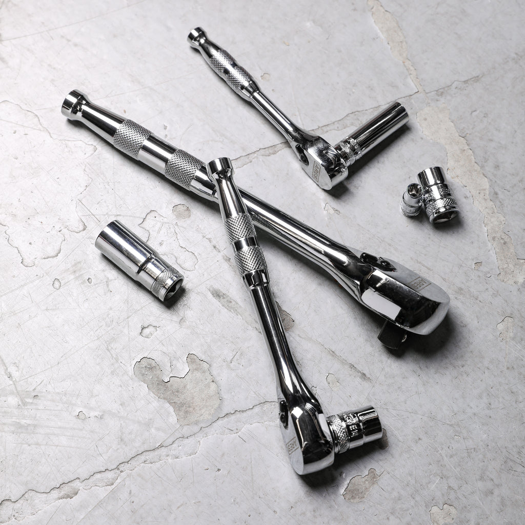 ARES 42000 - 3-Piece 90-Tooth Full Polish Ratchet Set
