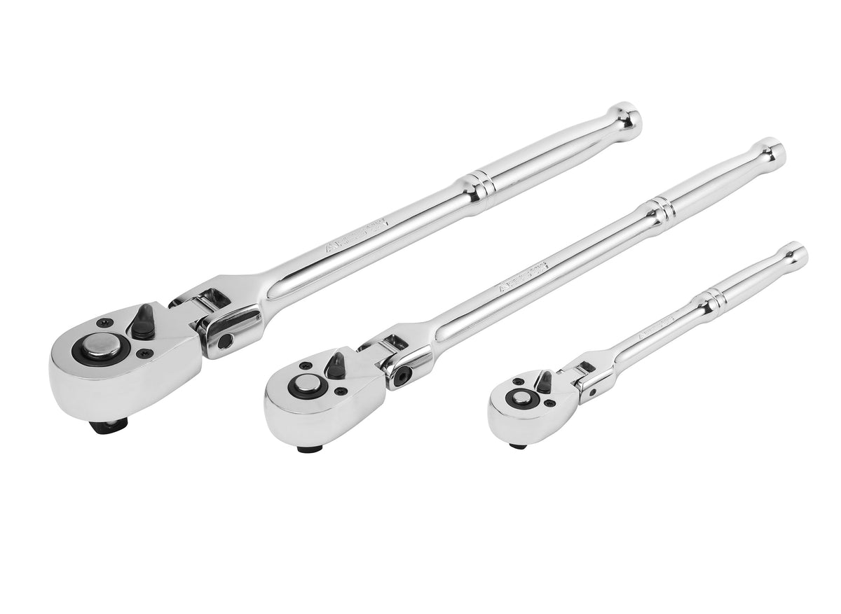 ARES 42028 - 3-Piece 72-Tooth Flex Head Ratchet Set
