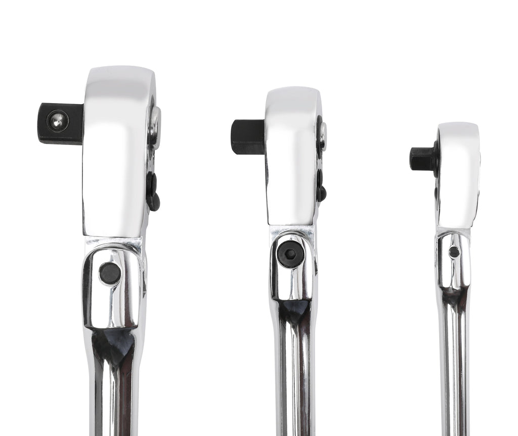 ARES 42028 - 3-Piece 72-Tooth Flex Head Ratchet Set