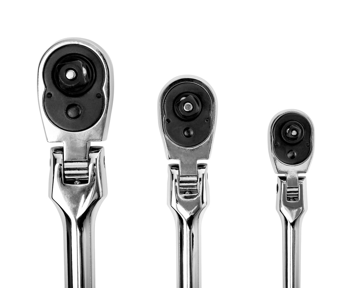 ARES 42028 - 3-Piece 72-Tooth Flex Head Ratchet Set