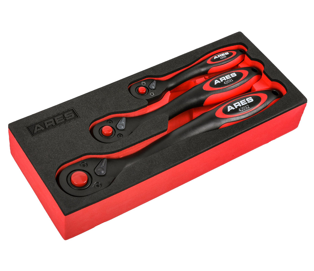ARES 42033 - 3-Piece 72-Tooth Composite Ratchet Set
