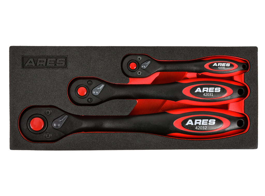 ARES 42033 - 3-Piece 72-Tooth Composite Ratchet Set