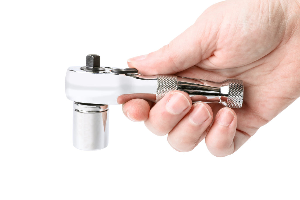 ARES 42034 - 3/8-Inch x 1/4-Inch Drive 72-Tooth Stubby Ratchet