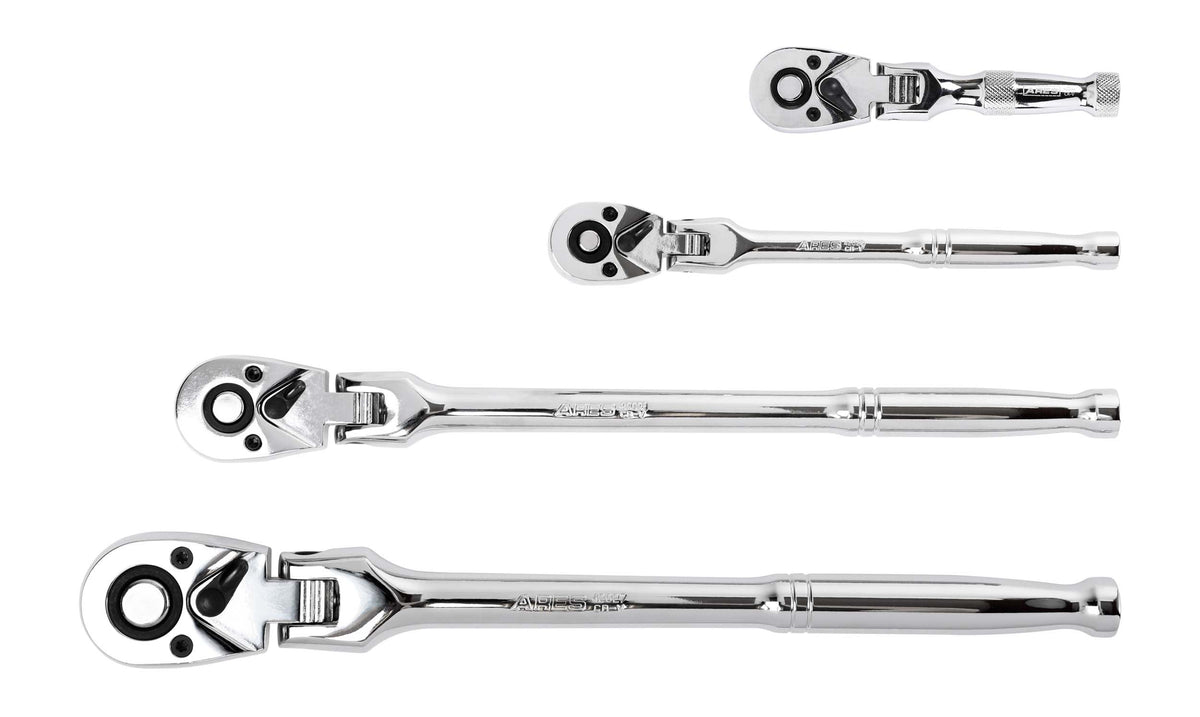 ARES 42040 - 4-Piece 72-Tooth Flex Head Ratchet Set