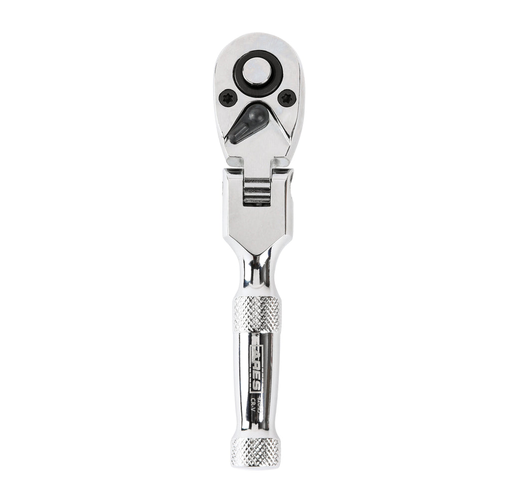ARES 42043 - Flex Head Stubby Ratchet - 1/4-Inch Drive 72-Tooth