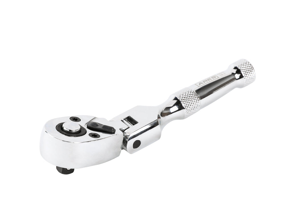 ARES 42043 - Flex Head Stubby Ratchet - 1/4-Inch Drive 72-Tooth