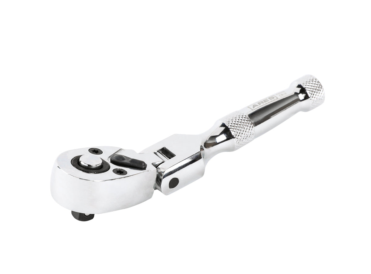 ARES 42043 - Flex Head Stubby Ratchet - 1/4-Inch Drive 72-Tooth