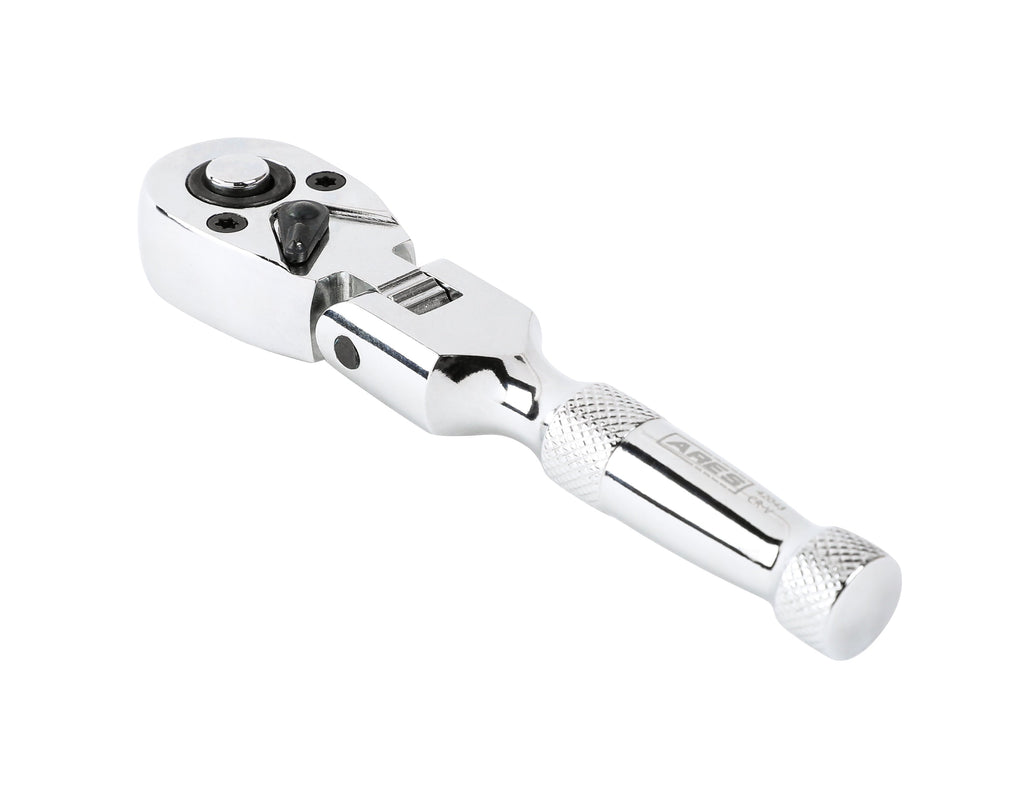ARES 42043 - Flex Head Stubby Ratchet - 1/4-Inch Drive 72-Tooth