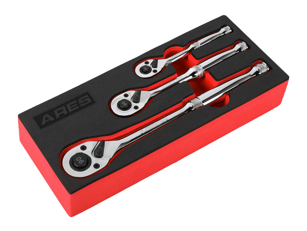 ARES 42048 - 3-piece 90 Tooth Ratchet Set