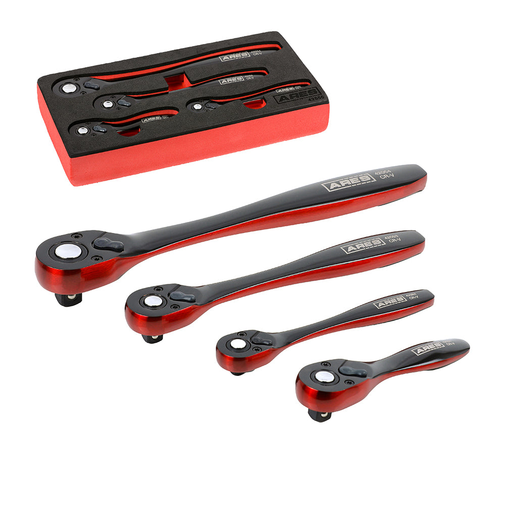 ARES 42050 - 4-Piece Dual Tone 72-Tooth Ratchet Set