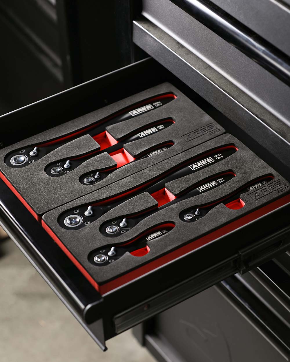 ARES 42050 - 4-Piece Dual Tone 72-Tooth Ratchet Set