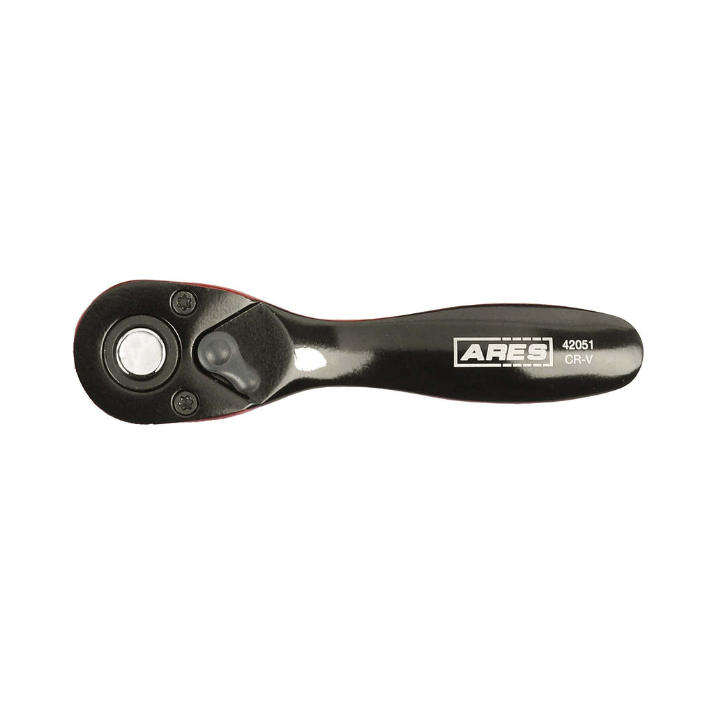 ARES 42051 - 3/8-inch Drive Stubby Dual Tone 72-Tooth Ratchet