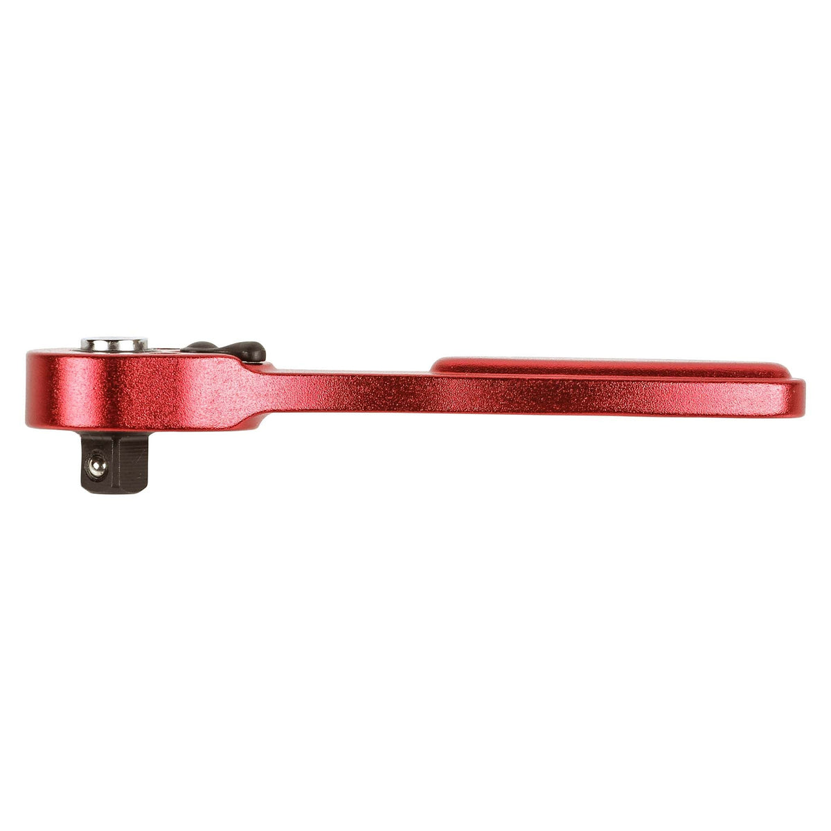 ARES 42060 - 1/4-Inch Drive 72-Tooth Anodized Aluminum Red Stubby Micro Ratchet