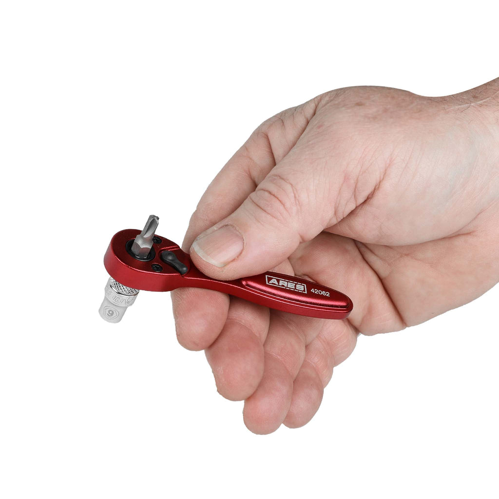 ARES 42062 - Dual Drive 1/4-Inch Drive and 1/4-Inch Bit 72-Tooth Micro Ratchet