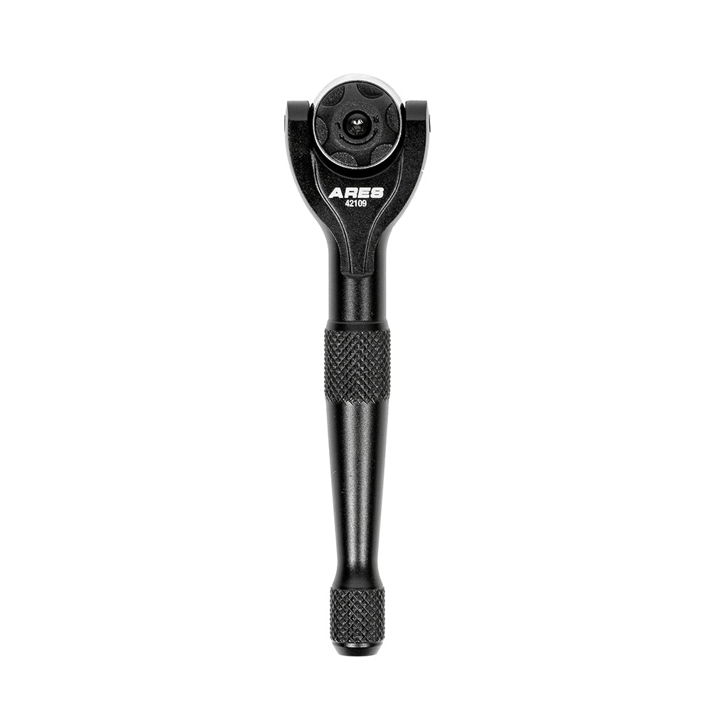 ARES 42109 – Black 1/4-Inch Drive 90-Tooth Mini Swivel Head Ratchet