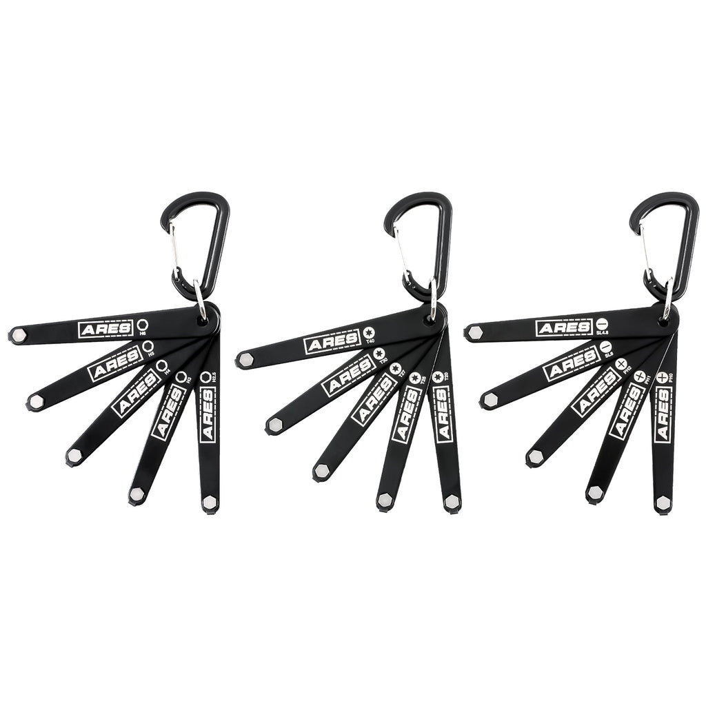 ARES 4211003 - 15-Piece Offset Screwdriver Set, Phillips Slotted Hex Torx