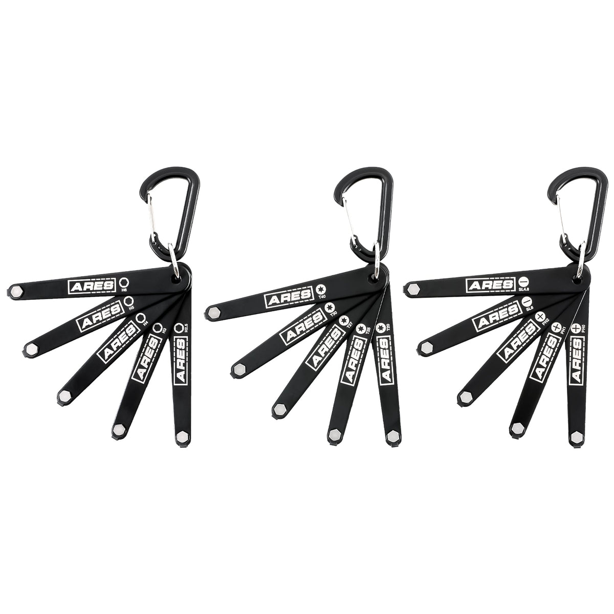 ARES 4211003 - 15-Piece Offset Screwdriver Set, Phillips Slotted Hex Torx