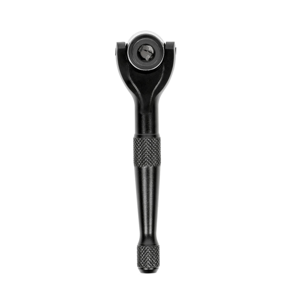 ARES 42112 - Black 1/4-Inch Drive 90-Tooth Mini Swivel Head Hex Bit Ratchet