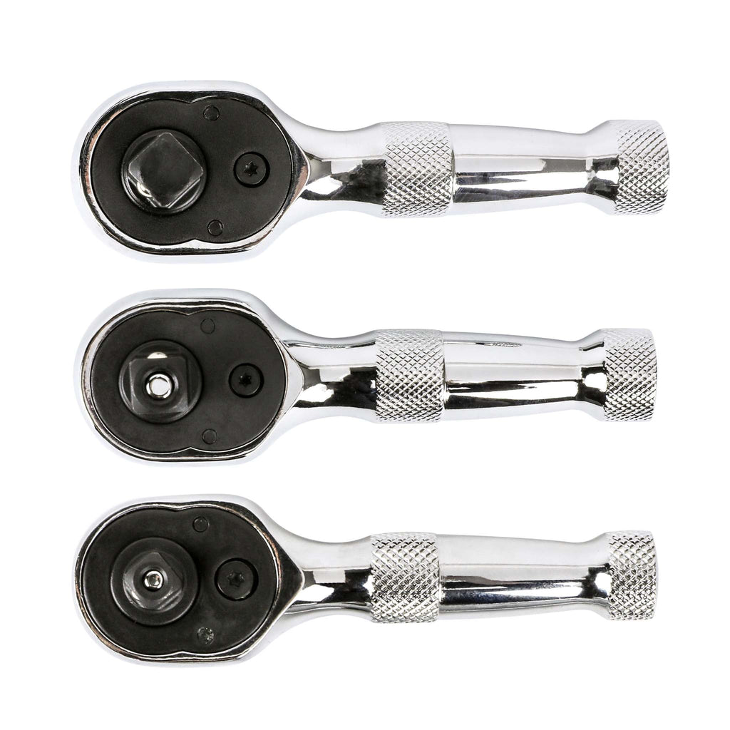 ARES 42142 - 3-Piece 72-Tooth Stubby Ratchet Set