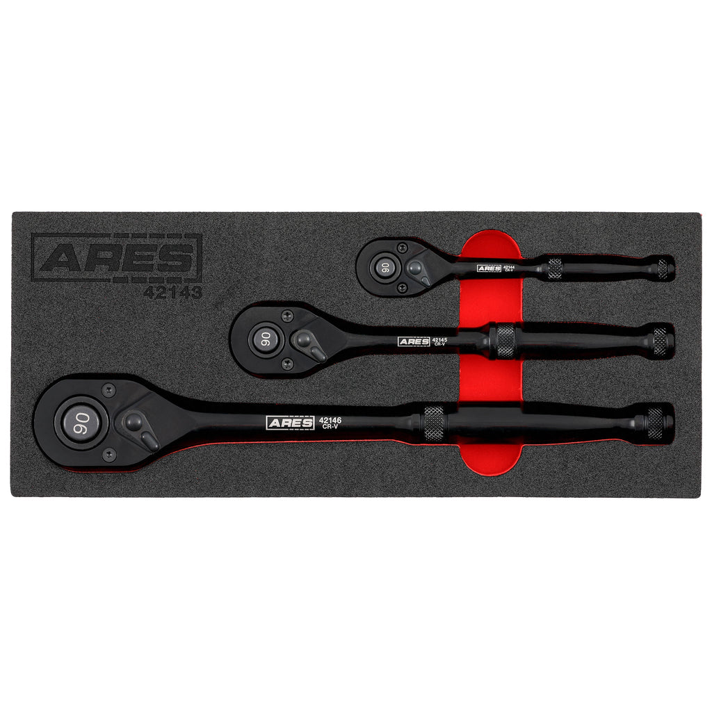 ARES 42143 - 3-Piece 90 Tooth Ratchet Set
