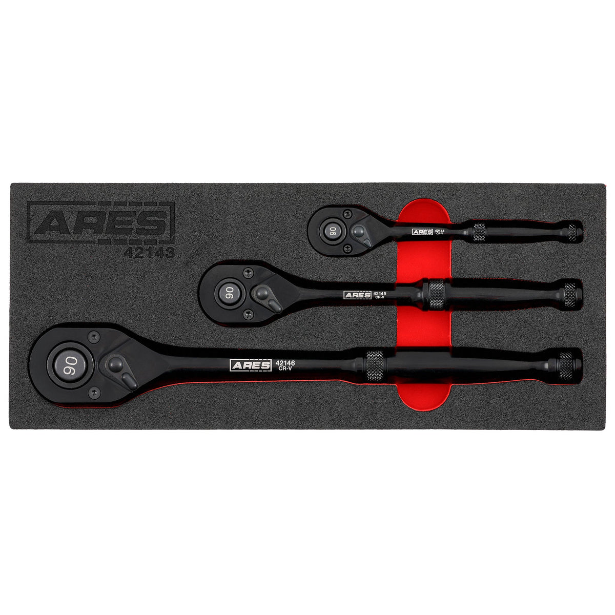 ARES 42143 - 3-Piece 90 Tooth Ratchet Set