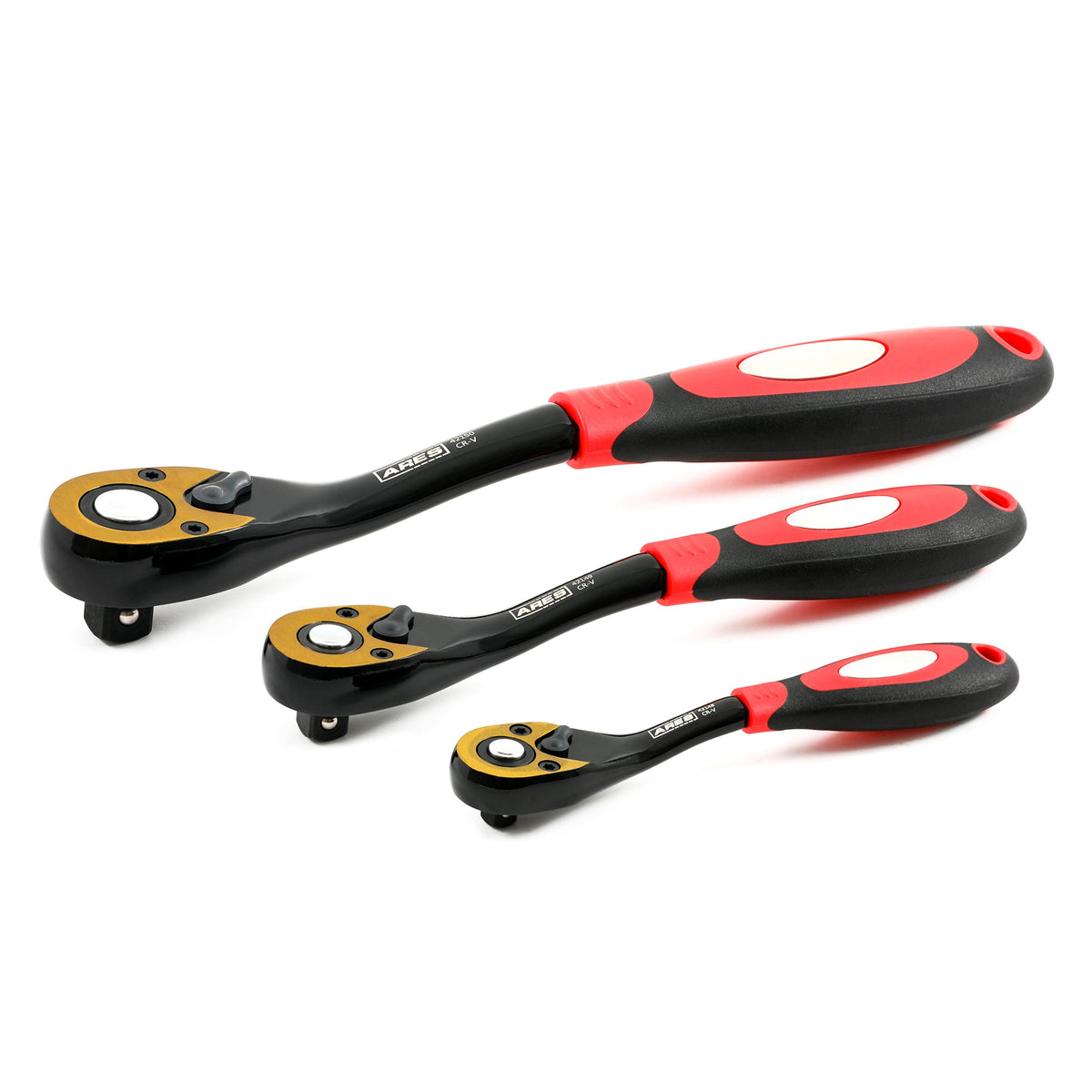 ARES 42147 - 3-Piece 72 Tooth Offset Ratchet Set