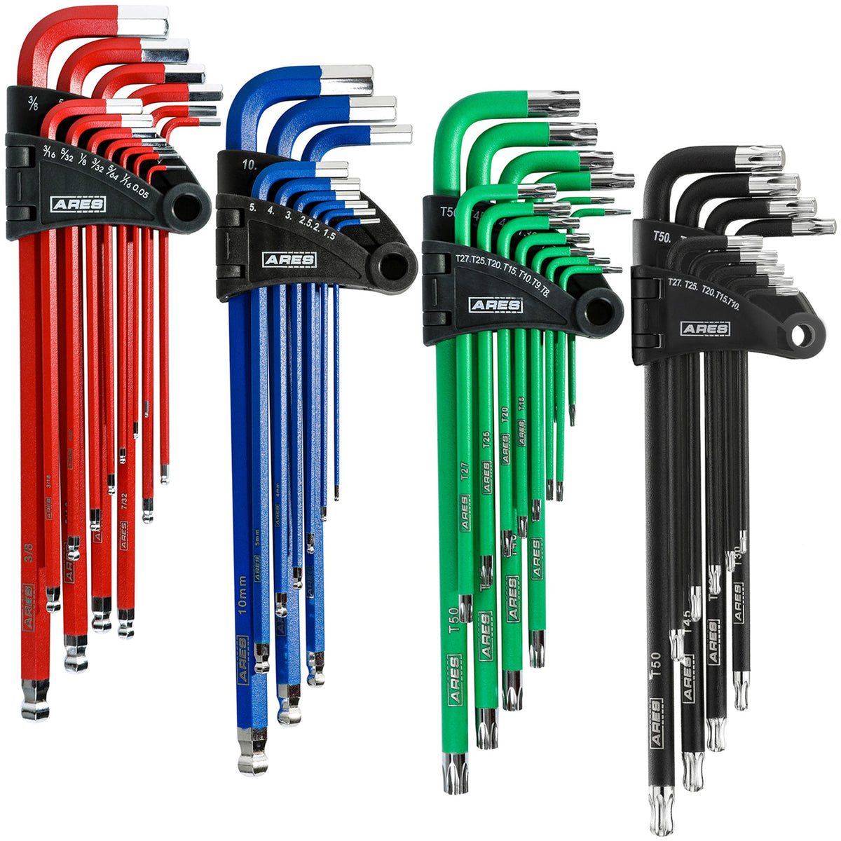ARES 44036 - 44-Piece Long Arm Hex, Star and Torx Key Set