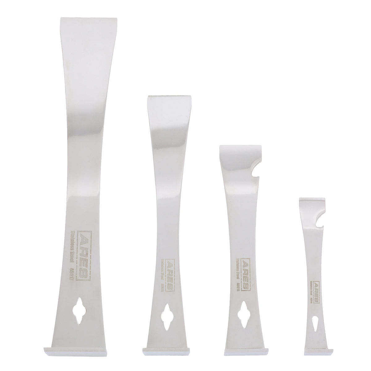 ARES 46020 - 4-Piece Stainless Steel Prybar Scraper Set