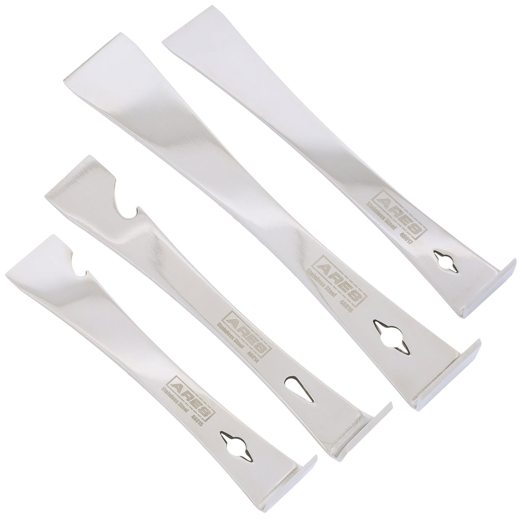 ARES 46020 - 4-Piece Stainless Steel Prybar Scraper Set