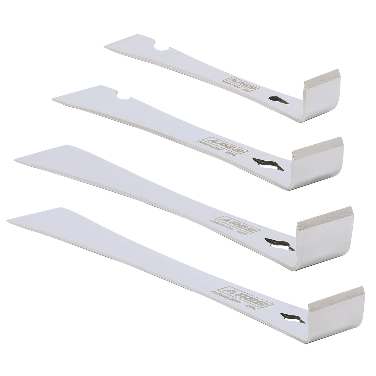 ARES 46020 - 4-Piece Stainless Steel Prybar Scraper Set