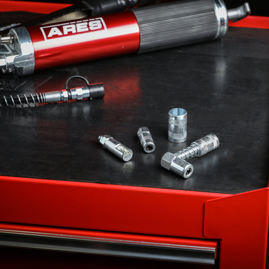 ARES 54018 - 3-Piece Grease Gun 90-Degree Adapter and Coupler Set