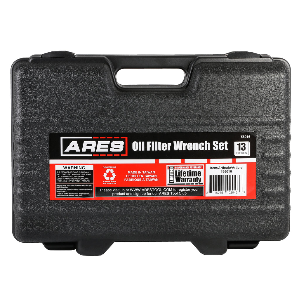 ARES 56016 - 13-Piece Oil Filter Wrench Set
