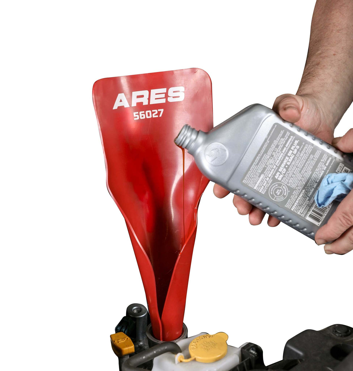 ARES 56045 - 2-Piece Large and Medium Universal Flexible Oil Funnel Set