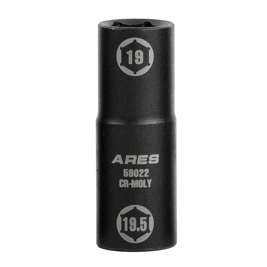 ARES 59022 - 1/2-inch Drive 19 x 19.5mm Half Size Lug Nut Flip Socket
