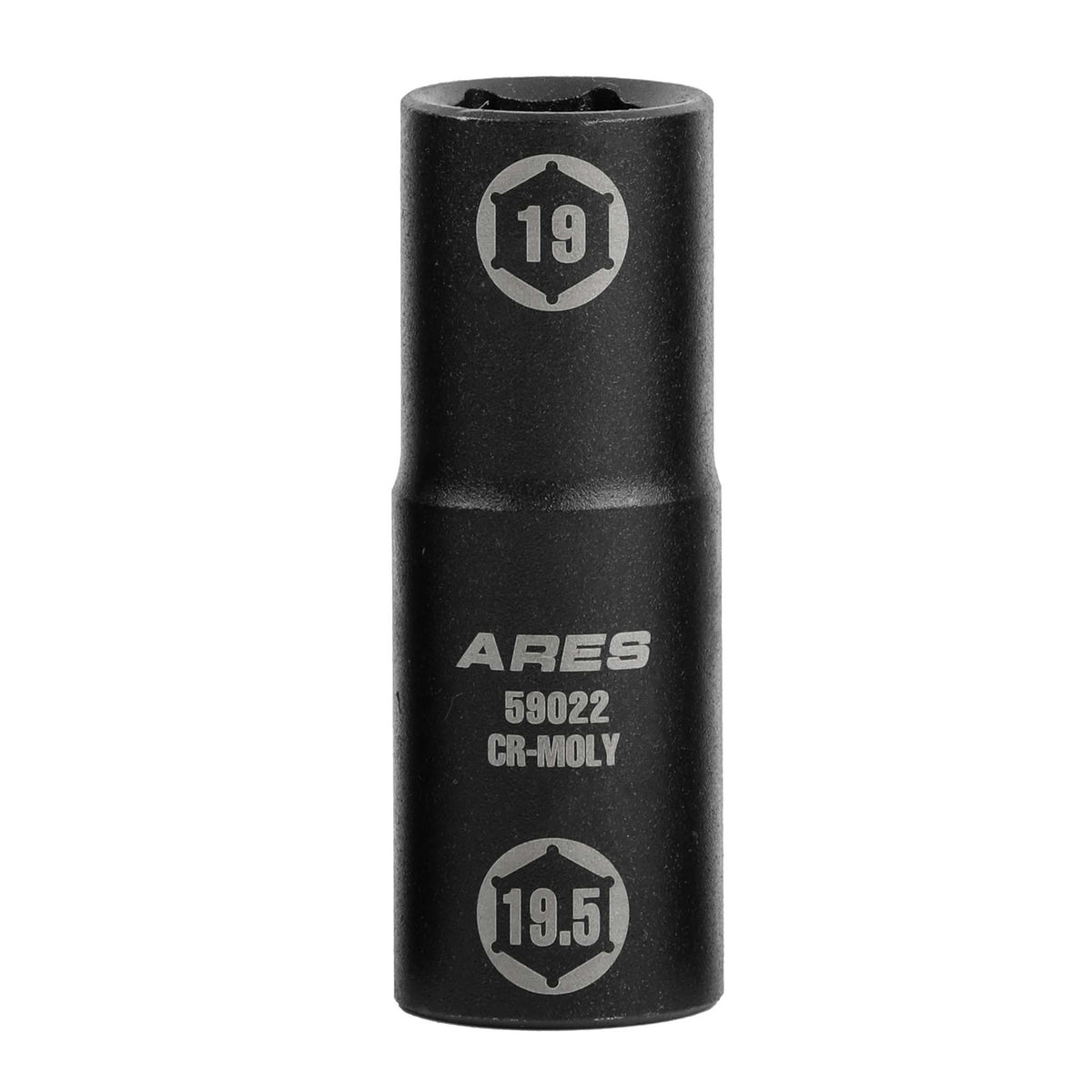 ARES 59022 - 1/2-inch Drive 19 x 19.5mm Half Size Lug Nut Flip Socket