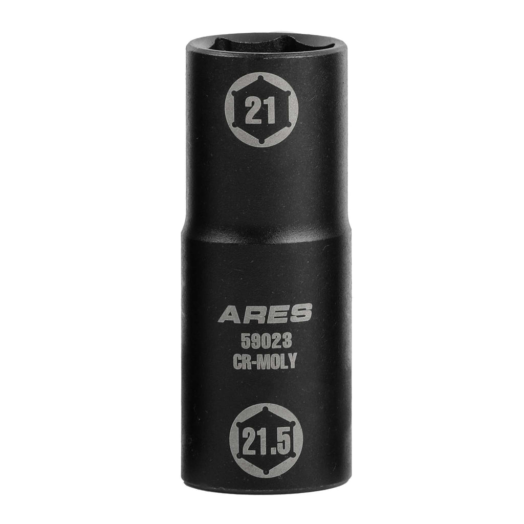 ARES 59023 - 1/2-inch Drive 21 x 21.5mm Half Size Lug Nut Flip Socket