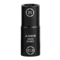 ARES 59023 - 1/2-inch Drive 21 x 21.5mm Half Size Lug Nut Flip Socket
