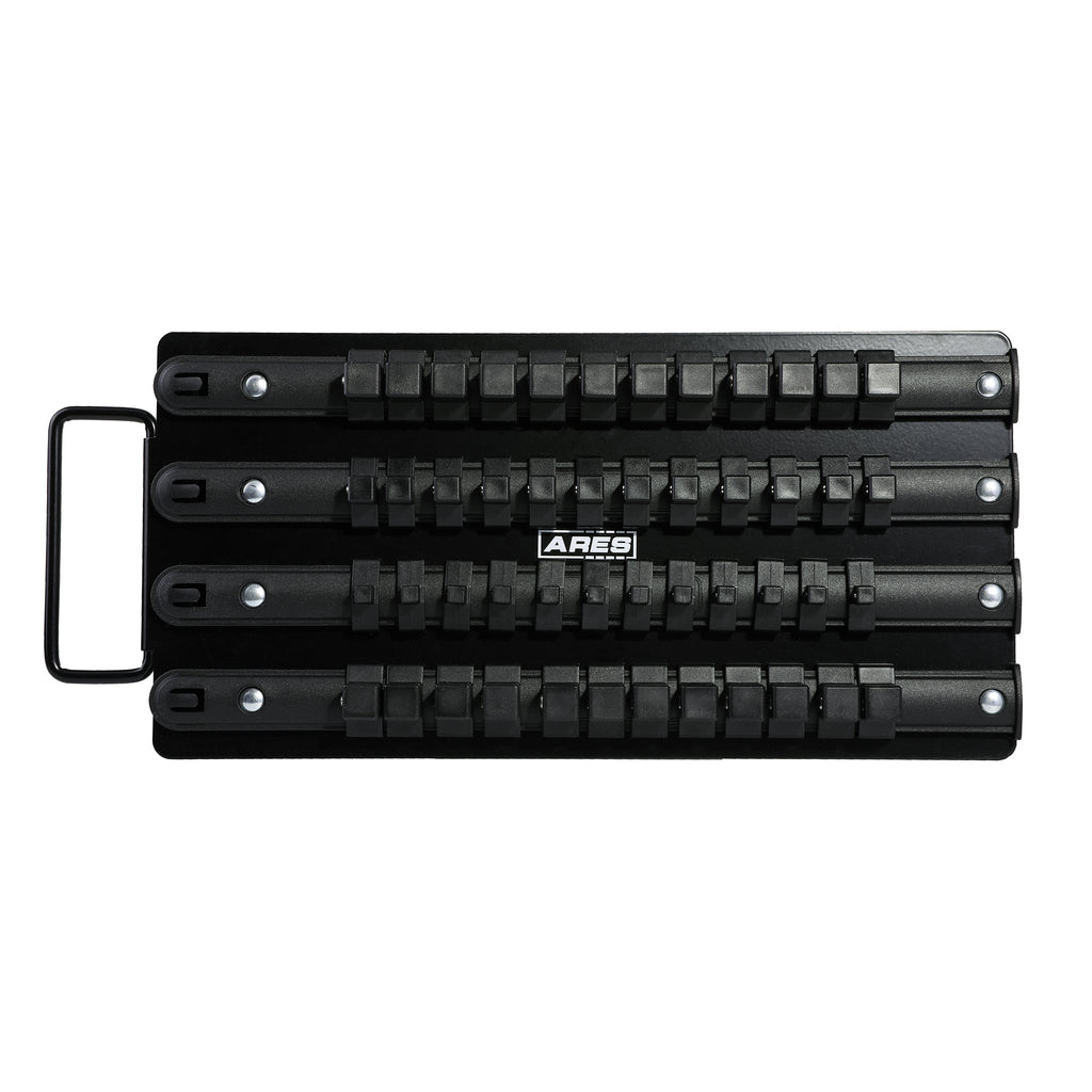 ARES 60001 - 48-Piece Black Socket Organizer Tray