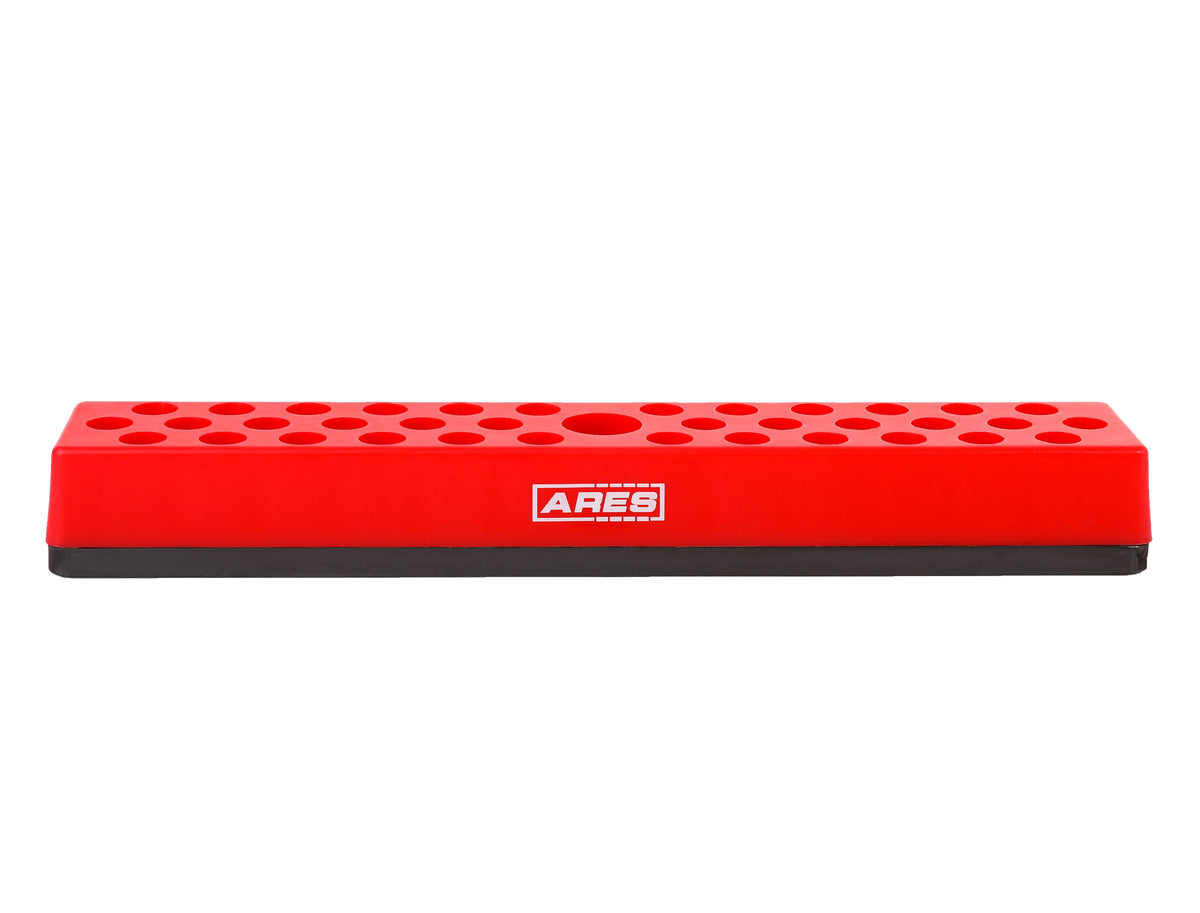 ARES 60011 - Red 37 Hole Hex Bit Organizer with Strong Magnetic Base