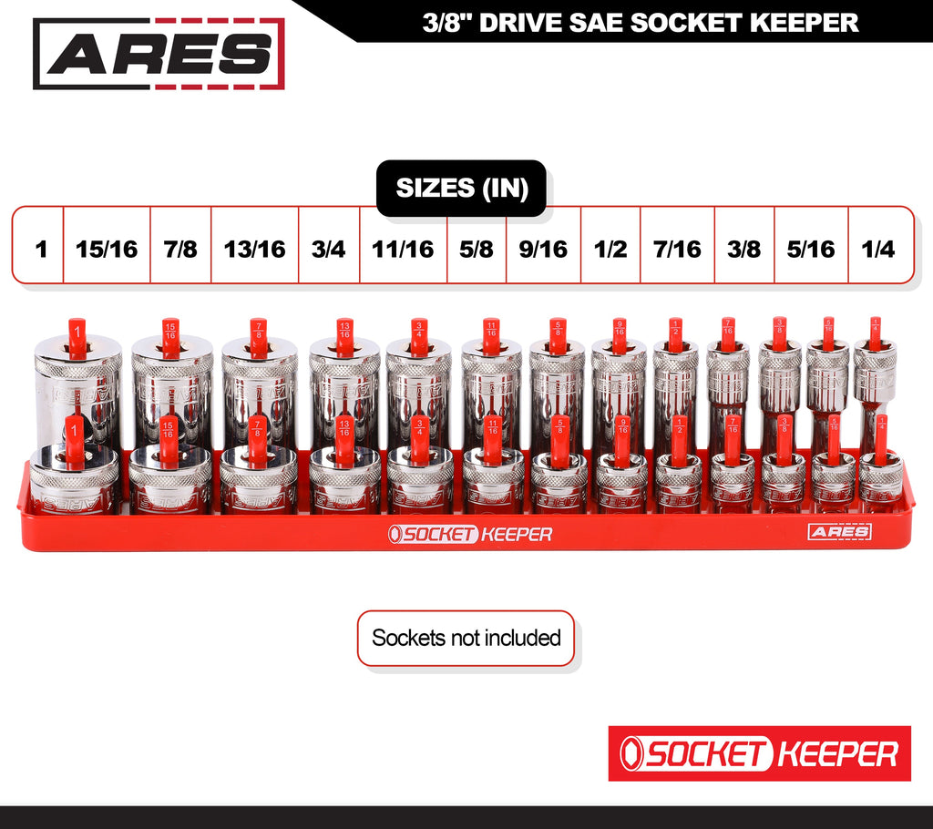 3/8-Inch Drive SAE Socket Keeper Socket Organizer Tray