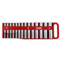 ARES 60155 - 28-Piece 3/8-Inch Drive Red Magnetic Socket Holder