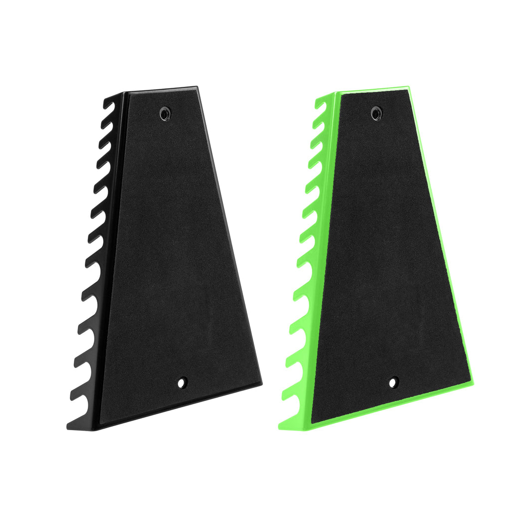 ARES 62060 - 2-Piece 12-Slot Green and Black Metal Magnetic Wrench Organizer Set