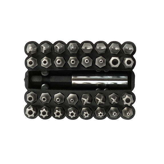 ARES 70009 - 33-Piece Security Bit Set with Magnetic Extension Bit Holder
