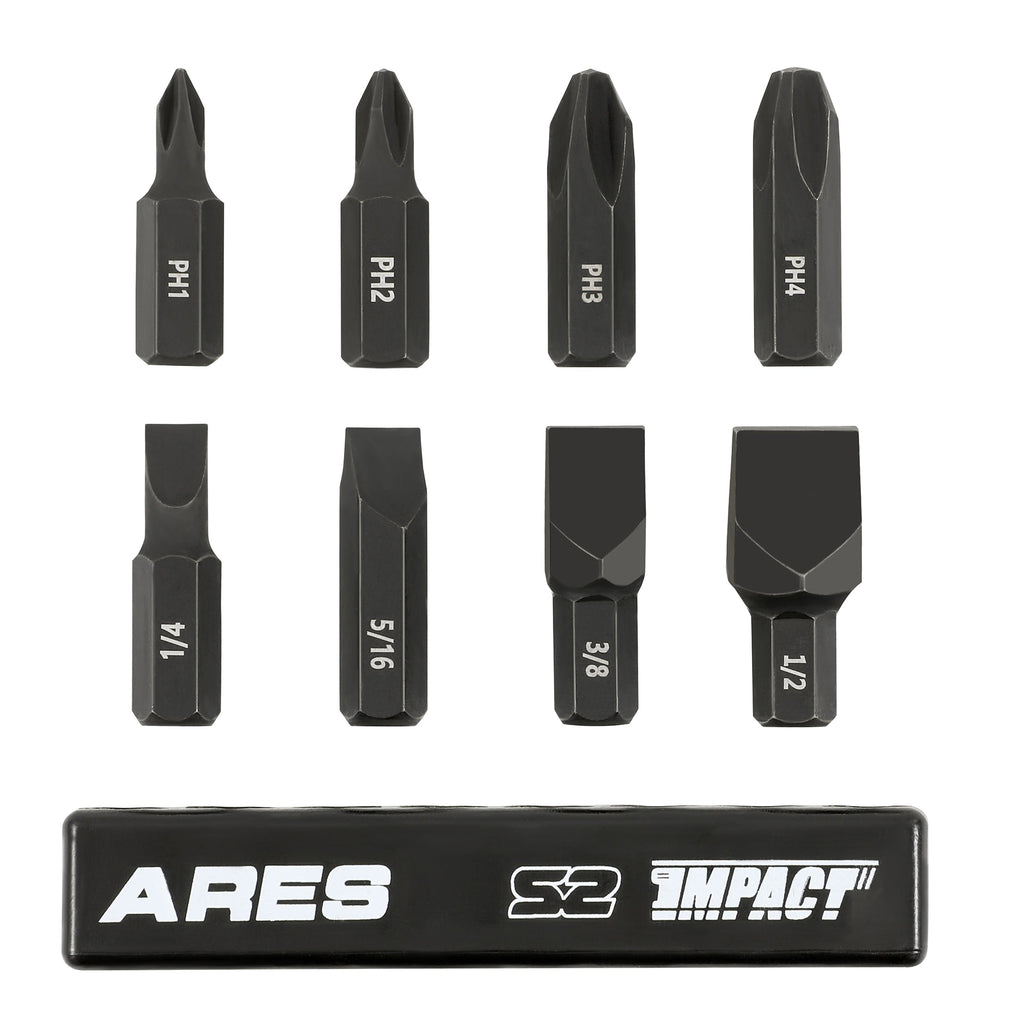 ARES 70013 - 8 pc. Impact Bit Set For Bit Driver