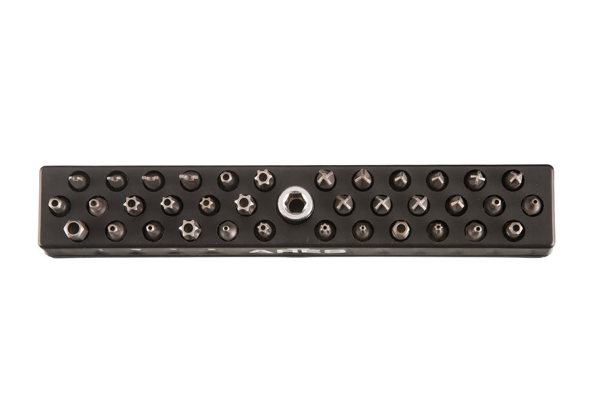 ARES 70080 - Black 37 Hole Hex Bit Organizer with Strong Magnetic Base