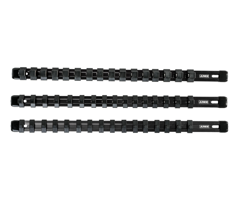 ARES 70087 - 3-Piece Black Aluminum Socket Rail Set