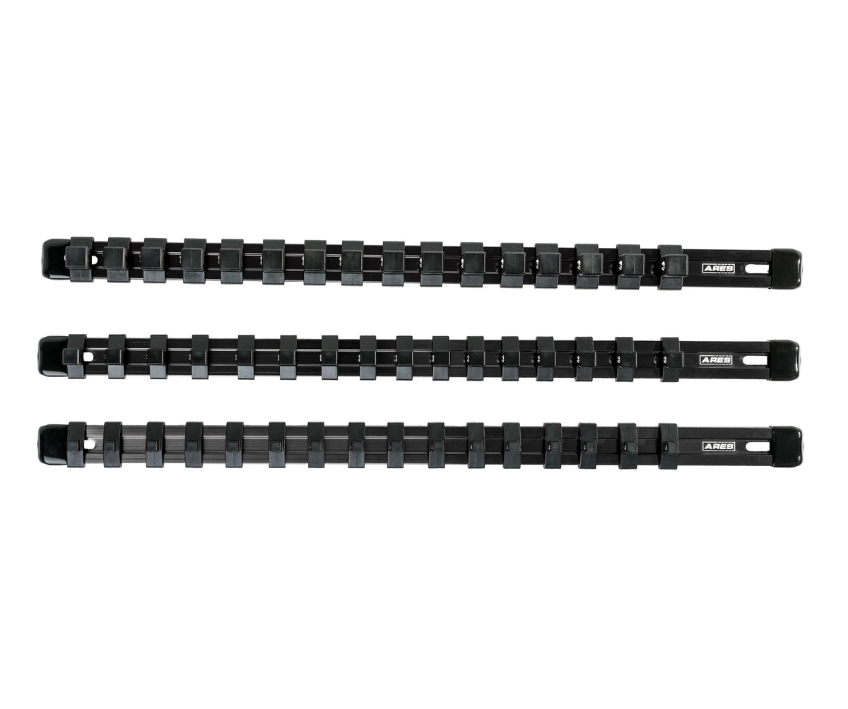 ARES 70087 - 3-Piece Black Aluminum Socket Rail Set
