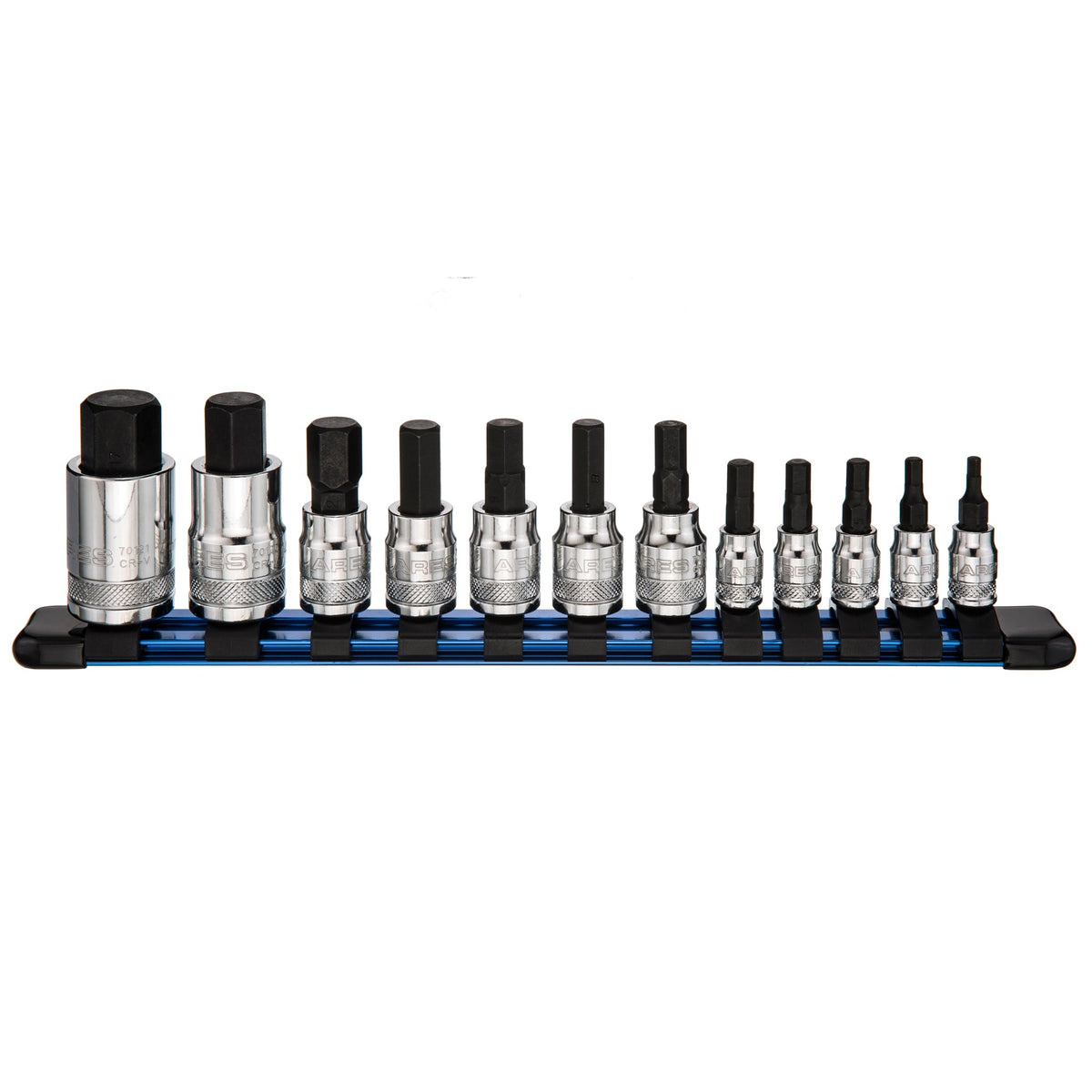 ARES 70108 - 12-Piece Metric Hex Bit Socket Set