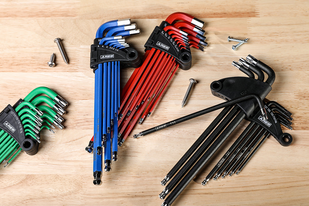 ARES 44036 - 44-Piece Long Arm Hex, Star and Torx Key Set